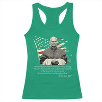 Pope Leo XIV Racerback Tank Top You Cannot Follow Both Christ And The Cruelty Of Kings