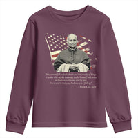 Pope Leo XIV Youth Sweatshirt You Cannot Follow Both Christ And The Cruelty Of Kings