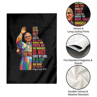 Pope Leo XIV No Kings Garden Flag You Cannot Follow Both Christ And The Cruelty Of Kings