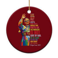 Pope Leo XIV No Kings Ceramic Ornament You Cannot Follow Both Christ And The Cruelty Of Kings