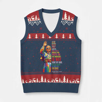 Pope Leo XIV No Kings V-Neck Knit Sweater Vest You Cannot Follow Both Christ And The Cruelty Of Kings