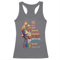 Pope Leo XIV No Kings Racerback Tank Top You Cannot Follow Both Christ And The Cruelty Of Kings