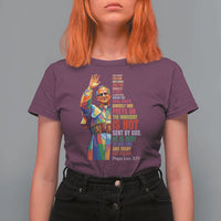 Pope Leo XIV No Kings T Shirt For Women You Cannot Follow Both Christ And The Cruelty Of Kings
