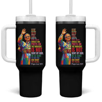 Pope Leo XIV No Kings Tumbler With Handle You Cannot Follow Both Christ And The Cruelty Of Kings