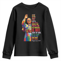 Pope Leo XIV No Kings Youth Sweatshirt You Cannot Follow Both Christ And The Cruelty Of Kings