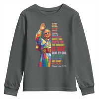Pope Leo XIV No Kings Youth Sweatshirt You Cannot Follow Both Christ And The Cruelty Of Kings