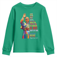 Pope Leo XIV No Kings Youth Sweatshirt You Cannot Follow Both Christ And The Cruelty Of Kings