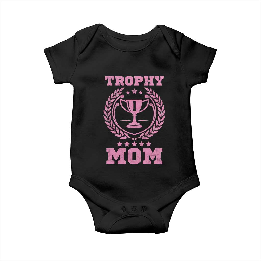 Trophy Mom Baby Onesie Number One Mama Funny Mother's Day