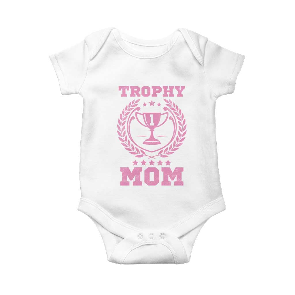 Trophy Mom Baby Onesie Number One Mama Funny Mother's Day