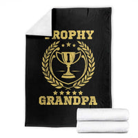Trophy Grandpa Throw Blanket Funny Number One Grandfather