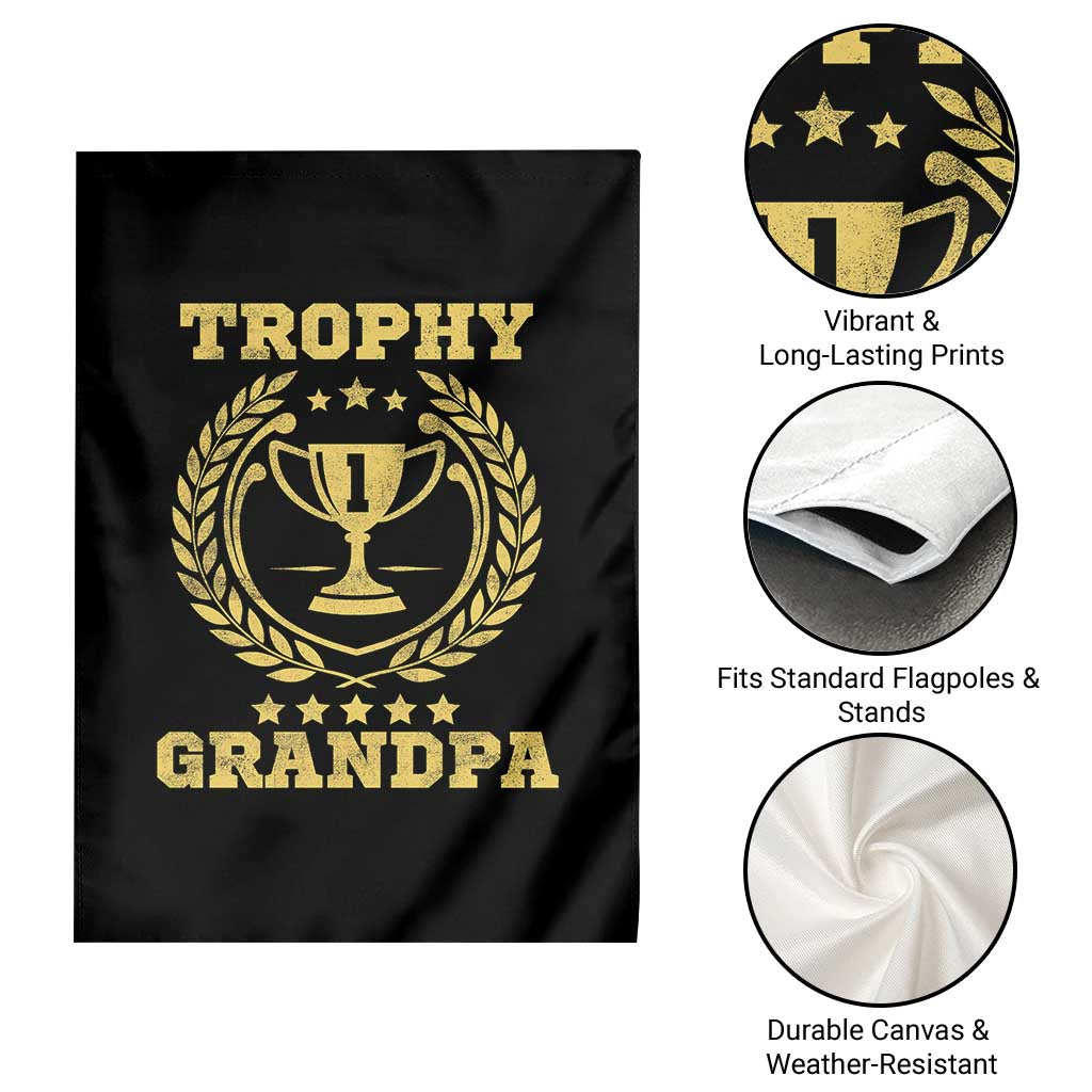 Trophy Grandpa Garden Flag Funny Number One Grandfather