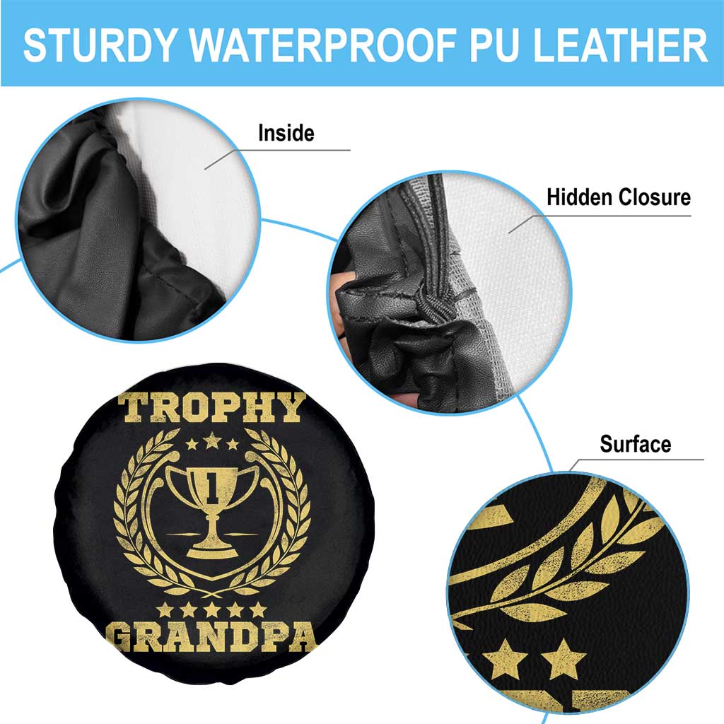 Trophy Grandpa Spare Tire Cover Funny Number One Grandfather