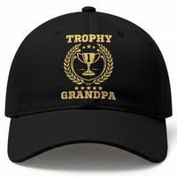 Trophy Grandpa Baseball Cap Funny Number One Grandfather