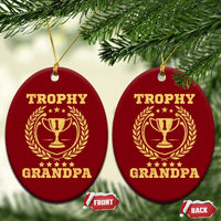 Trophy Grandpa Ceramic Ornament Funny Number One Grandfather