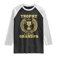 Trophy Grandpa Raglan Shirt Funny Number One Grandfather