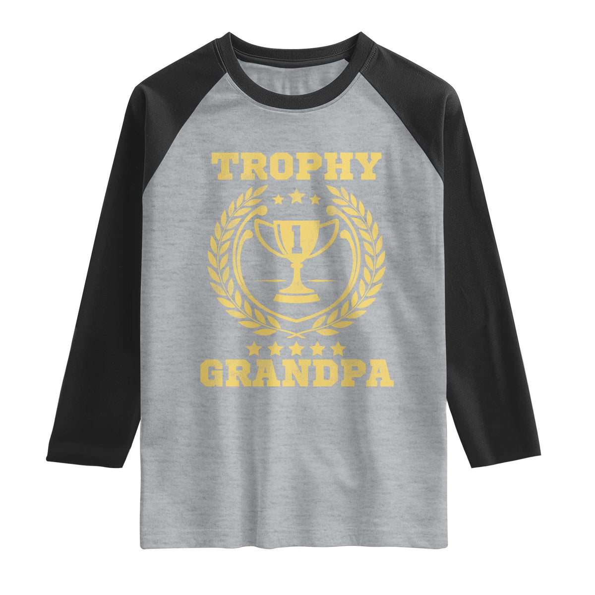 Trophy Grandpa Raglan Shirt Funny Number One Grandfather