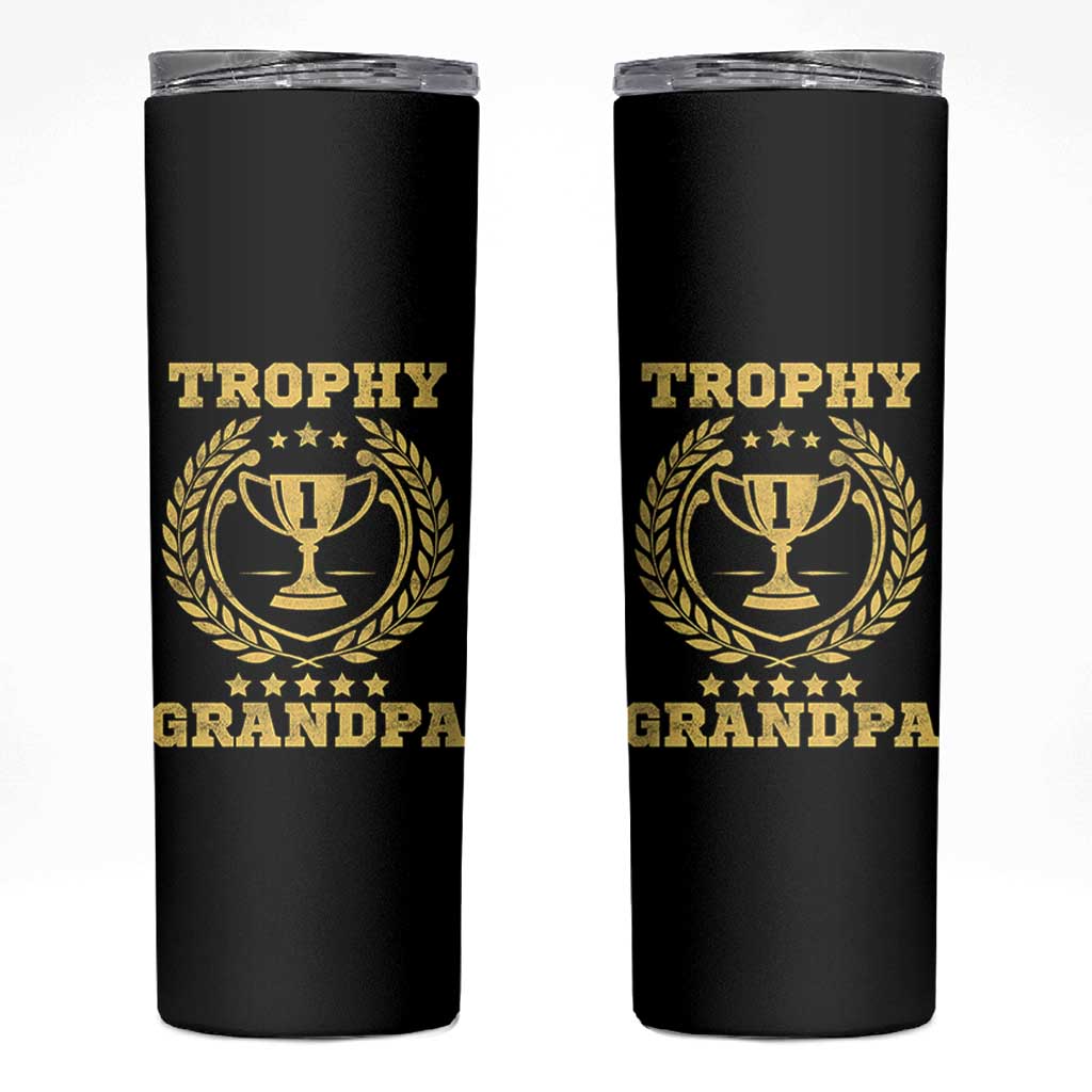 Trophy Grandpa Skinny Tumbler Funny Number One Grandfather