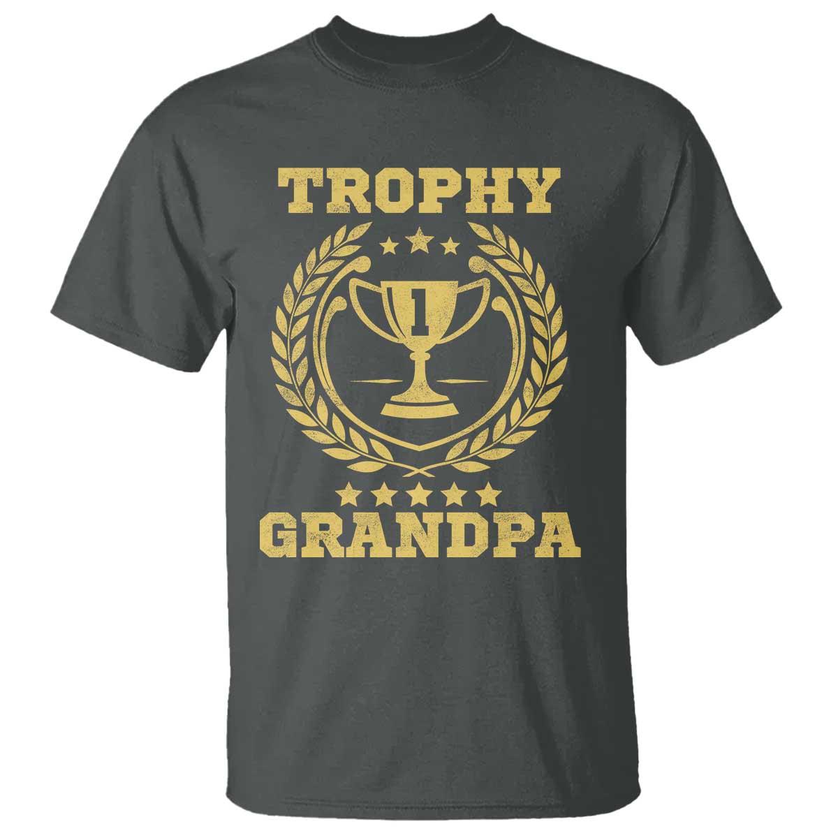 Trophy Grandpa T Shirt Funny Number One Grandfather