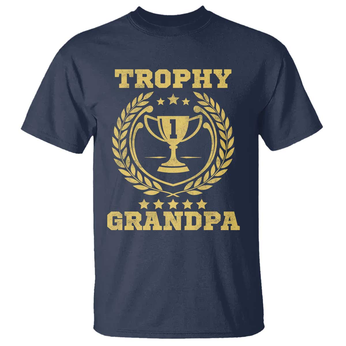 Trophy Grandpa T Shirt Funny Number One Grandfather