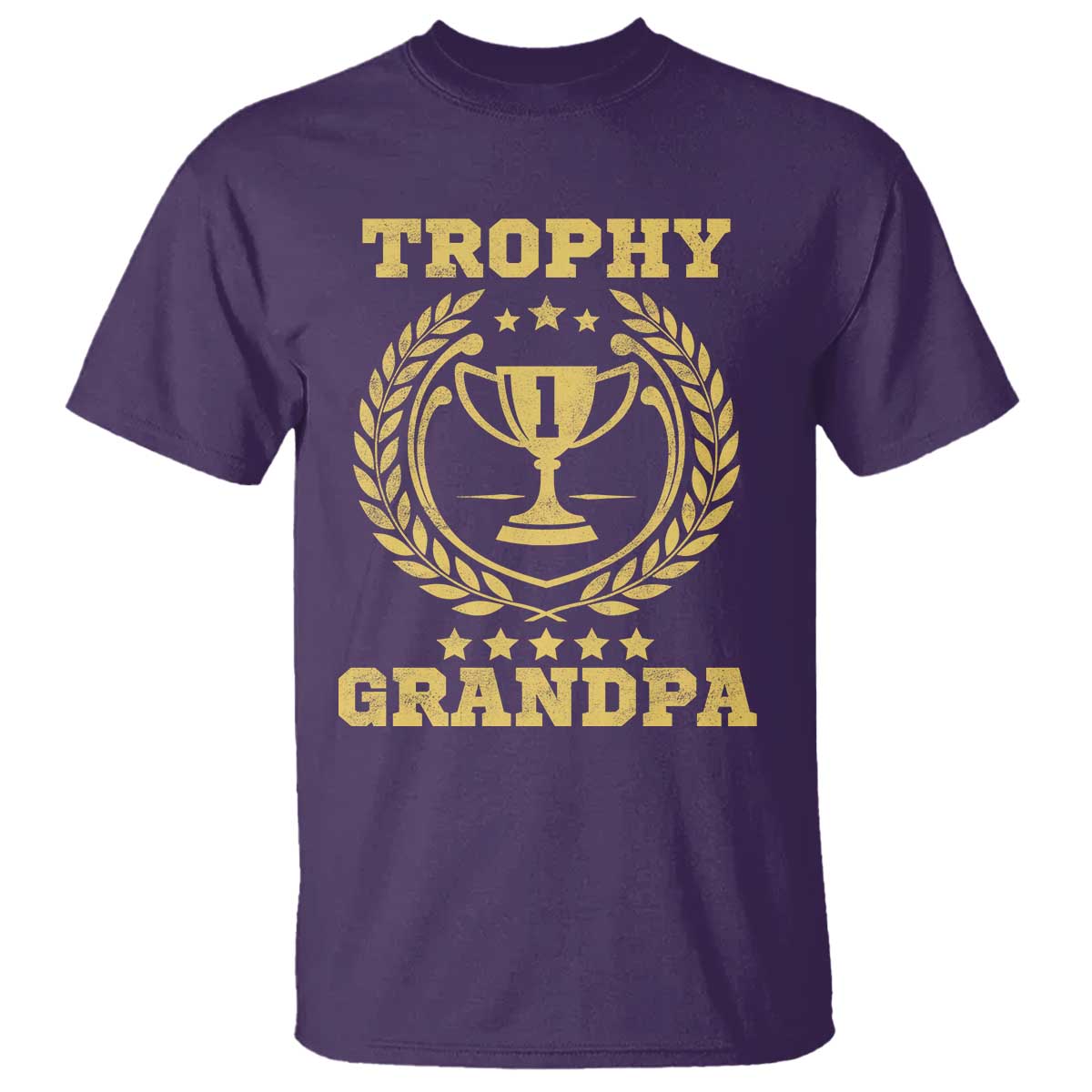 Trophy Grandpa T Shirt Funny Number One Grandfather