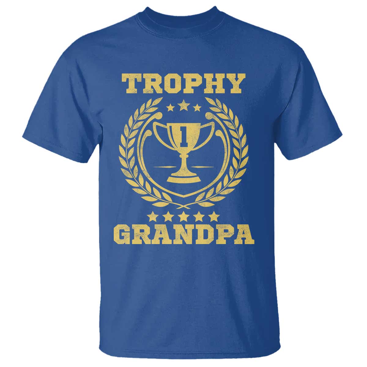 Trophy Grandpa T Shirt Funny Number One Grandfather