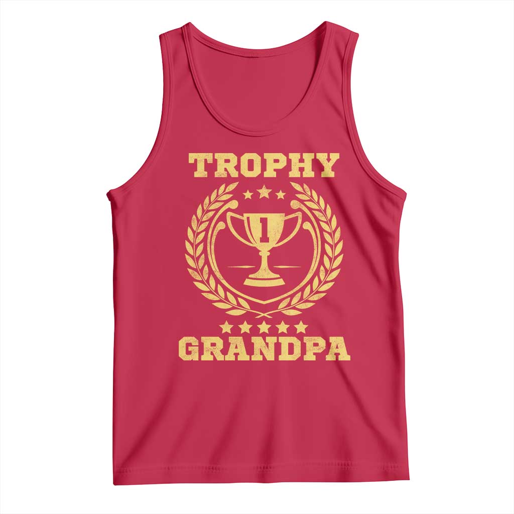 Trophy Grandpa Tank Top Funny Number One Grandfather