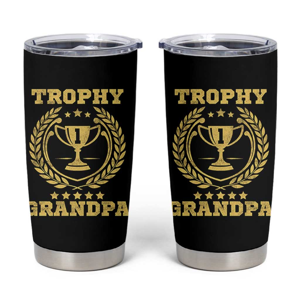 Trophy Grandpa Tumbler Cup Funny Number One Grandfather