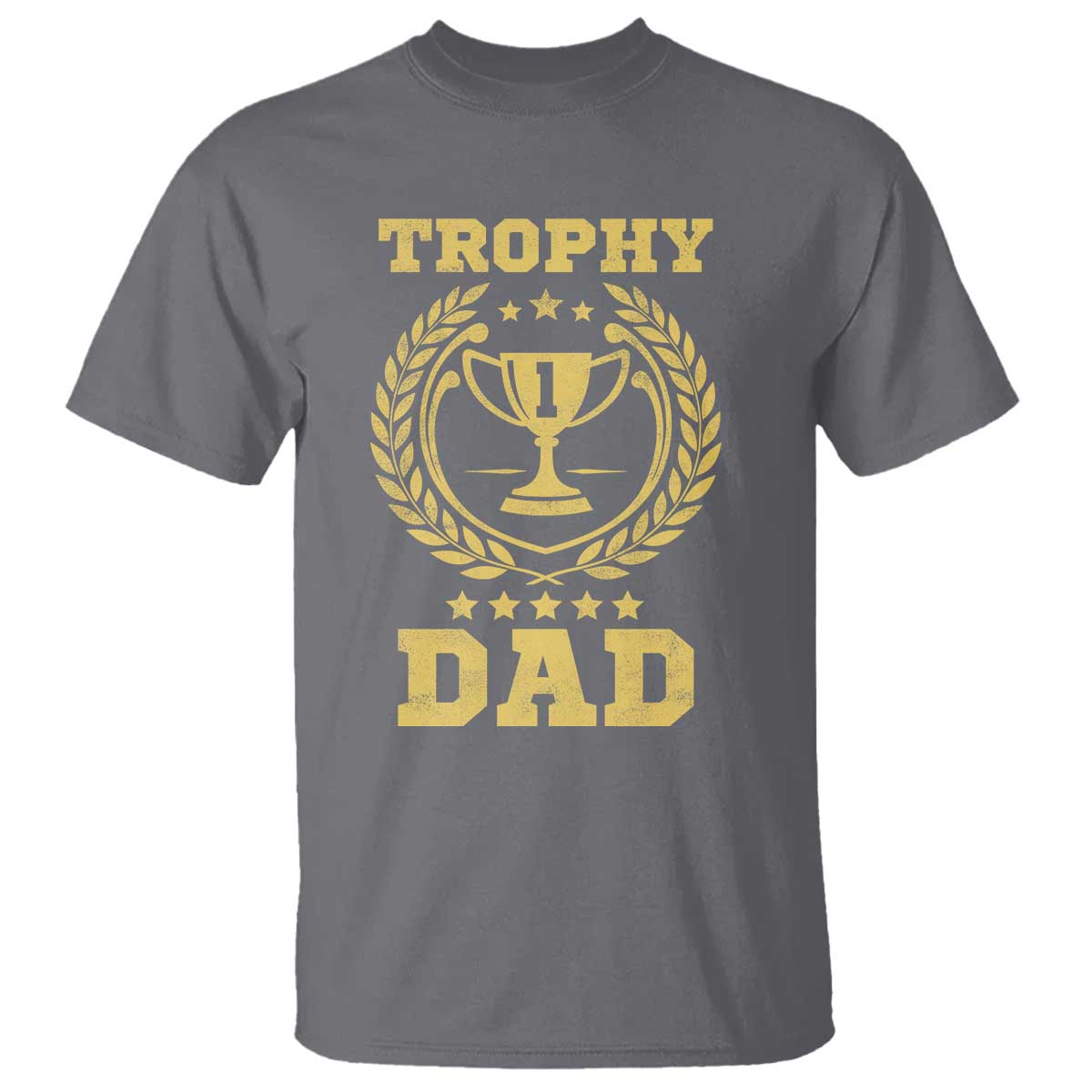 Trophy Dad T Shirt Number One Daddy Funny Dad Joke