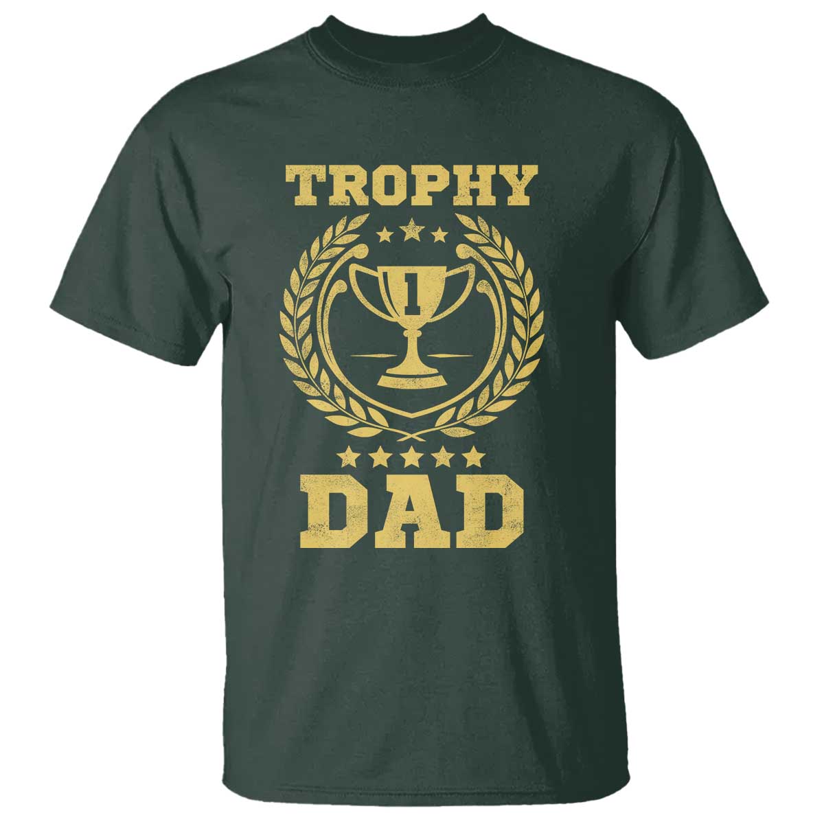 Trophy Dad T Shirt Number One Daddy Funny Dad Joke