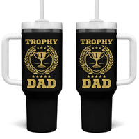 Trophy Dad Tumbler With Handle Number One Daddy Funny Dad Joke