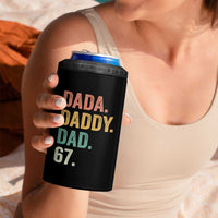 Dada Daddy Dad 67 4 in 1 Can Cooler Tumbler Funny Six Seven Father's Day