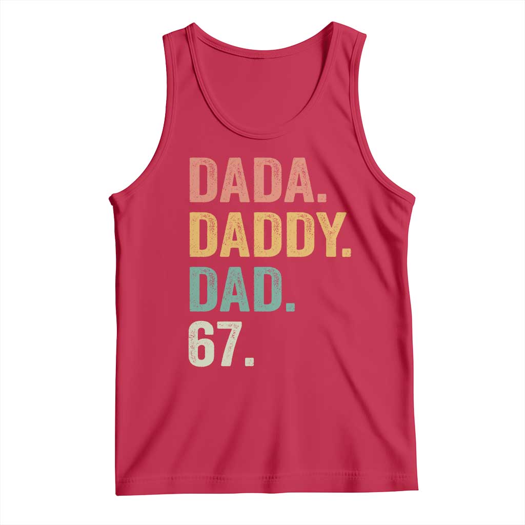 Dada Daddy Dad 67 Tank Top Funny Six Seven Father's Day