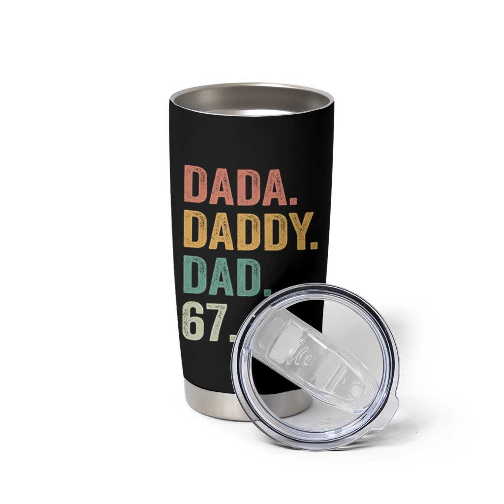 Dada Daddy Dad 67 Tumbler Cup Funny Six Seven Father's Day