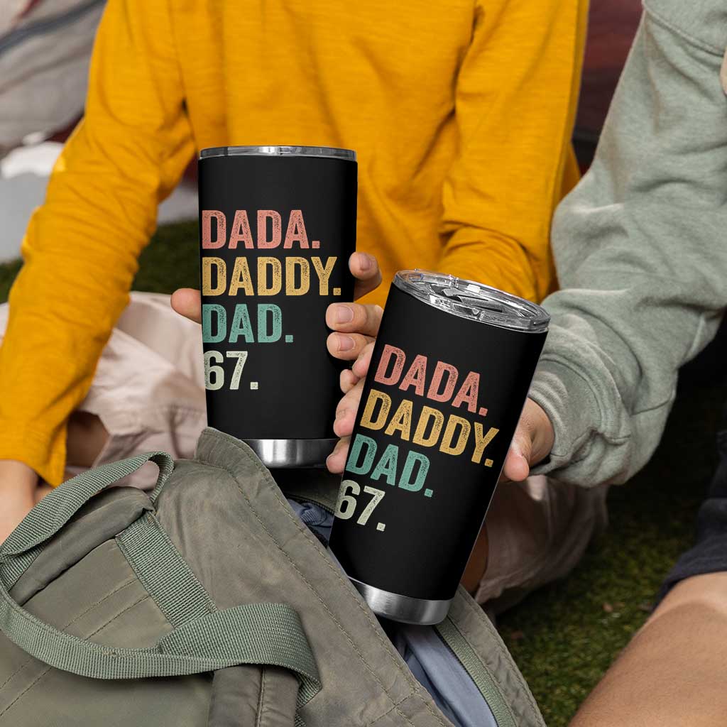 Dada Daddy Dad 67 Tumbler Cup Funny Six Seven Father's Day