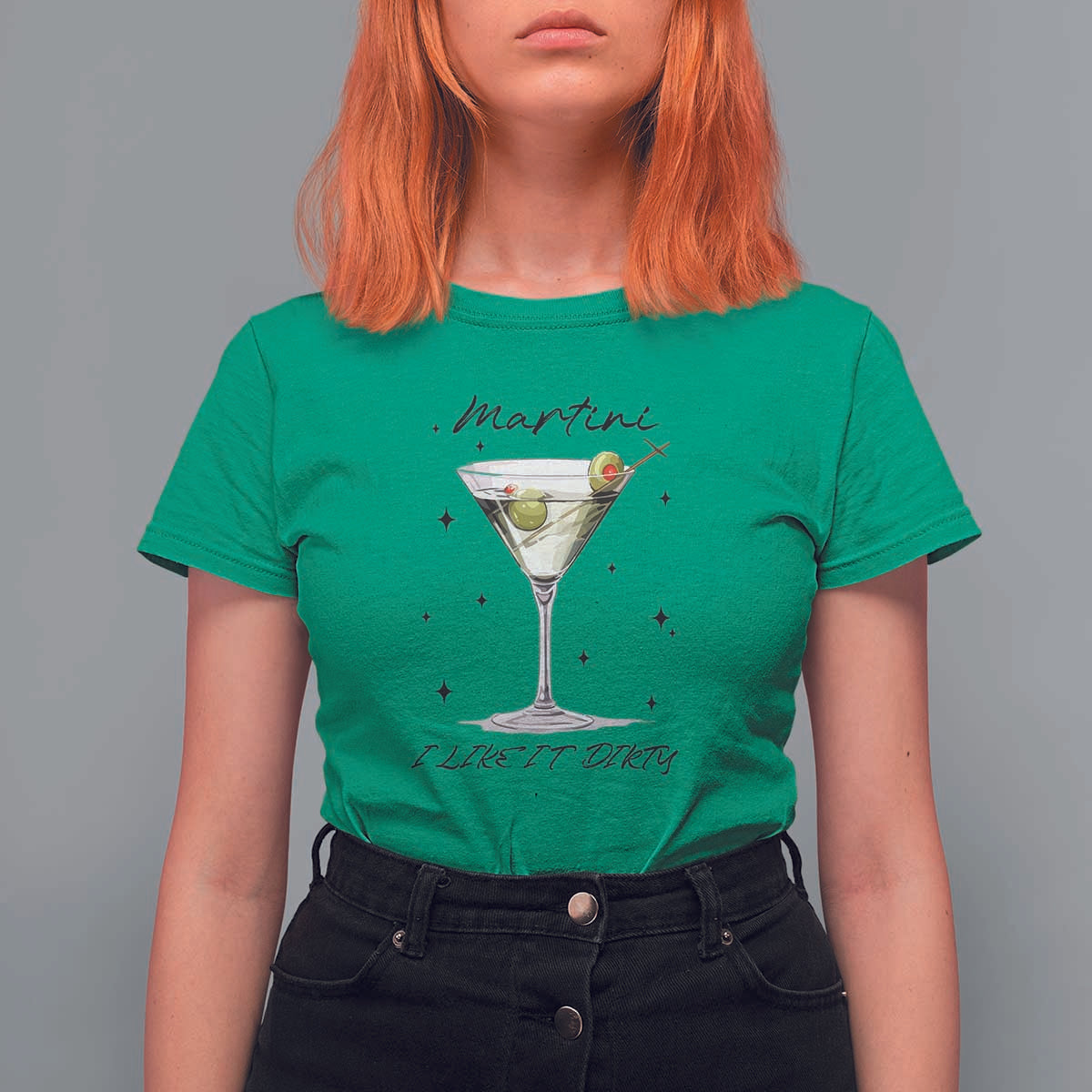 Dirty Martini T Shirt For Women I Like It Dirty Funny Cocktail Glass - Wonder Print Shop
