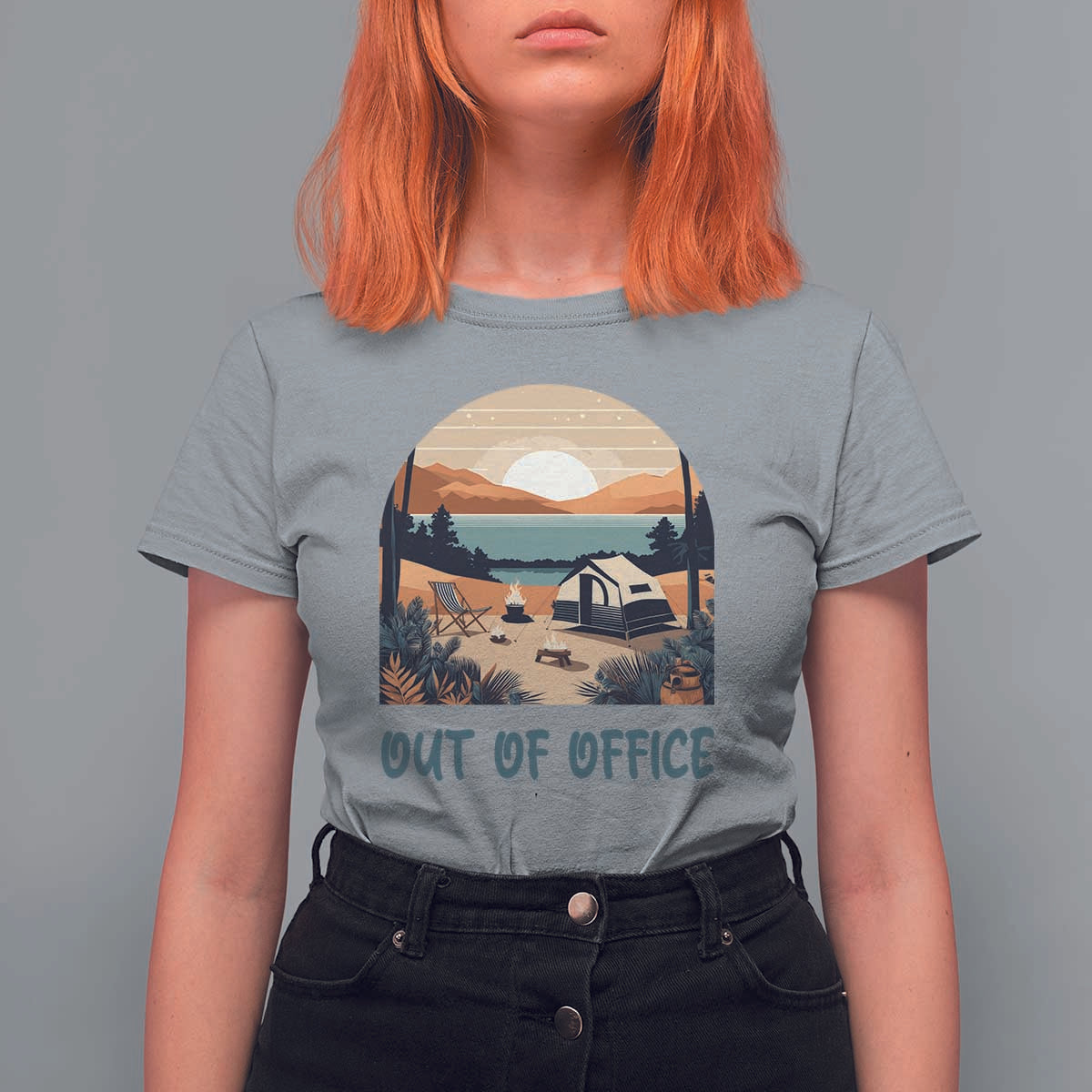 Vacation T Shirt For Women Out Of Office Travel Blogger - Wonder Print Shop