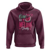 Dad Hoodie One In A Melon Daddy Birthday Funny Watermelon Summer Vacation - Wonder Print Shop