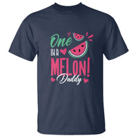 Dad T Shirt One In A Melon Daddy Birthday Funny Watermelon Summer Vacation - Wonder Print Shop
