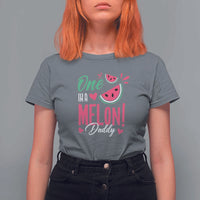 Dad T Shirt For Women One In A Melon Daddy Birthday Funny Watermelon Summer Vacation - Wonder Print Shop