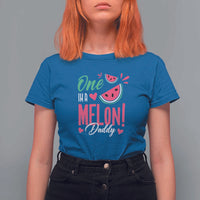 Dad T Shirt For Women One In A Melon Daddy Birthday Funny Watermelon Summer Vacation - Wonder Print Shop