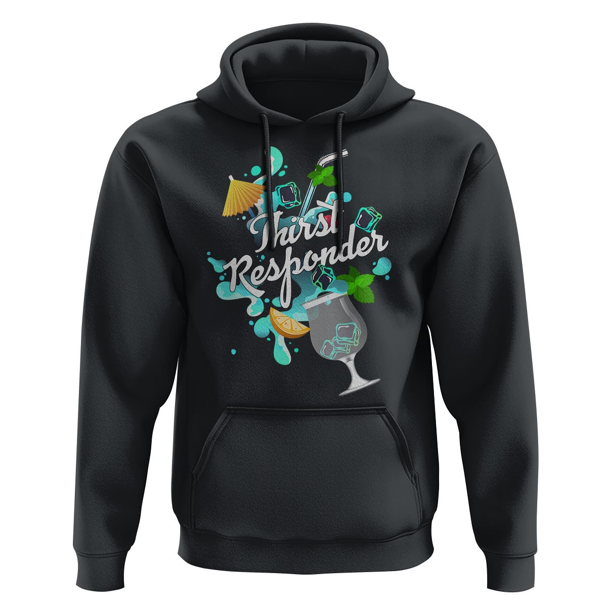 Cocktail Lover Hoodie Thirst Responder Funny Mixologists Bartender - Wonder Print Shop