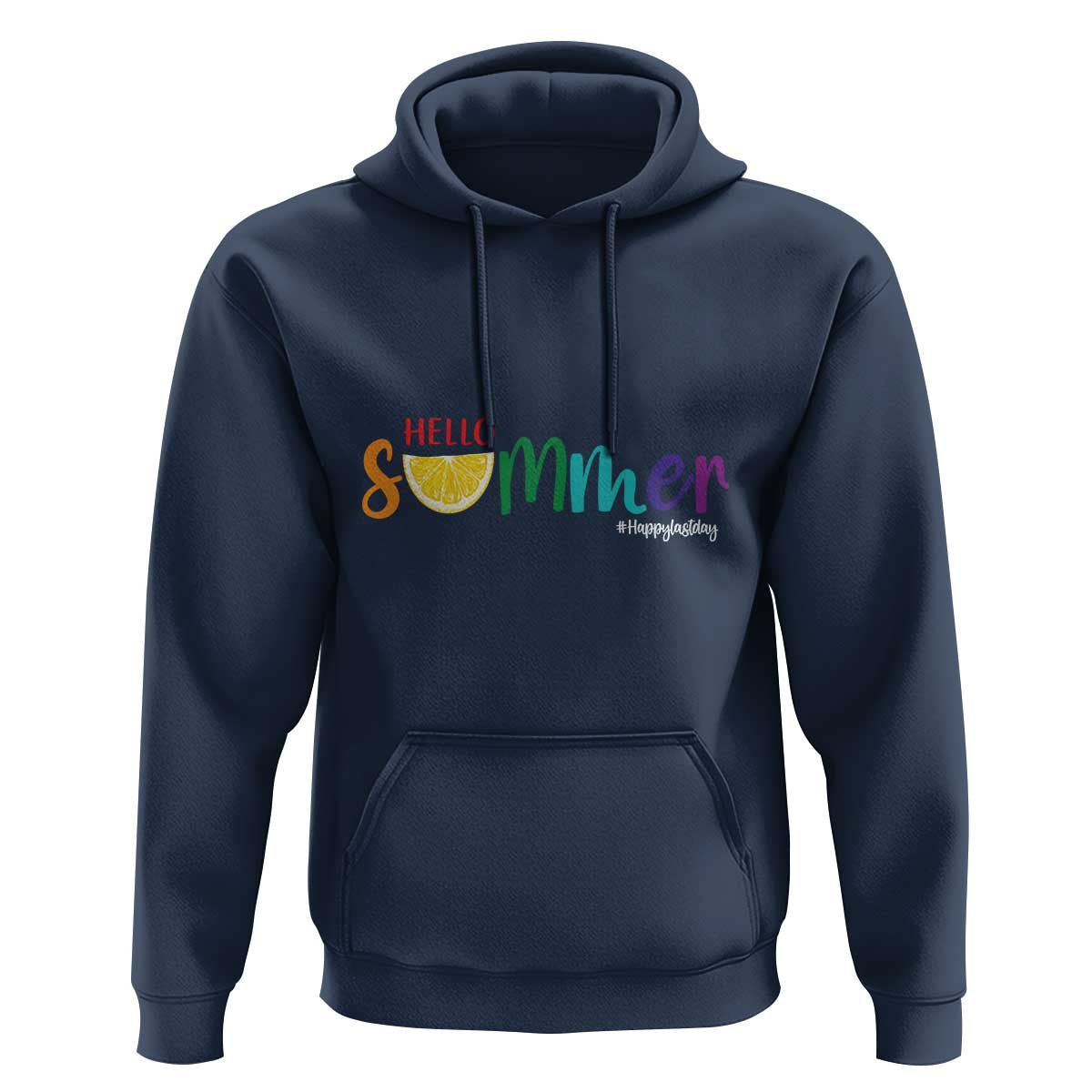 Cute Summer Vacation Hoodie Hello Summer Happy Last Day Sunshine Lemon - Wonder Print Shop