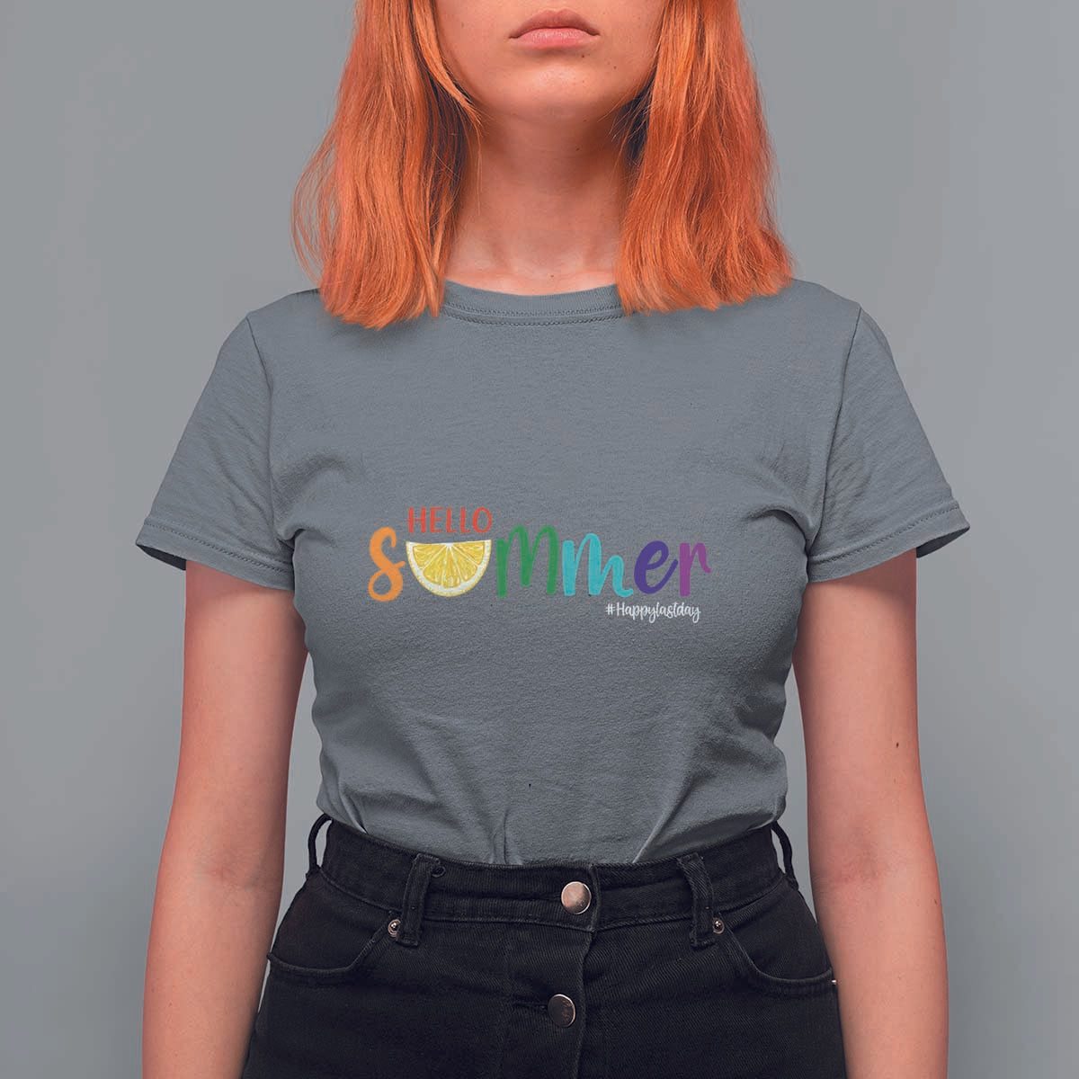 Cute Summer Vacation T Shirt For Women Hello Summer Happy Last Day Sunshine Lemon - Wonder Print Shop