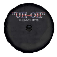 Funny Uh Oh England 1776 Spare Tire Cover 4th Of July USA Grunge Union Jack Flag - Wonder Print Shop