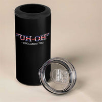 Funny Uh Oh England 1776 4 in 1 Can Cooler Tumbler 4th Of July USA Grunge Union Jack Flag - Wonder Print Shop