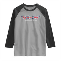 Funny Uh Oh England 1776 Raglan Shirt 4th Of July USA Grunge Union Jack Flag - Wonder Print Shop