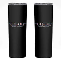 Funny Uh Oh England 1776 Skinny Tumbler 4th Of July USA Grunge Union Jack Flag - Wonder Print Shop