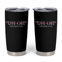 Funny Uh Oh England 1776 Tumbler Cup 4th Of July USA Grunge Union Jack Flag - Wonder Print Shop