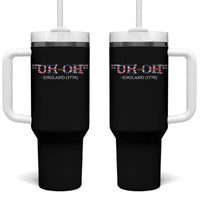 Funny Uh Oh England 1776 Tumbler With Handle 4th Of July USA Grunge Union Jack Flag - Wonder Print Shop