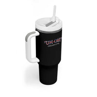 Funny Uh Oh England 1776 Tumbler With Handle 4th Of July USA Grunge Union Jack Flag - Wonder Print Shop